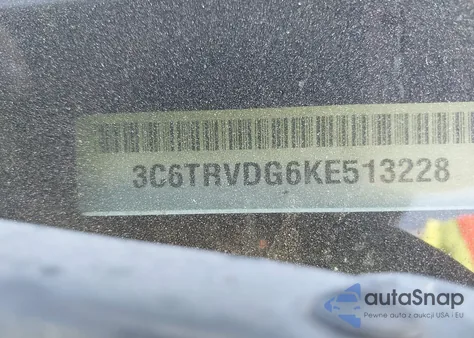 2019 Ram Promaster Cargo Van High Roof 159 Wb from USA, damaged, VIN 3C6TRVDG6KE513228